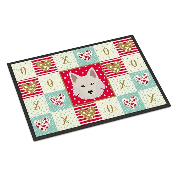 Carolines Treasures 24 x 36 in. Danish Spitz Love Indoor or Outdoor Mat CK5194JMAT - main